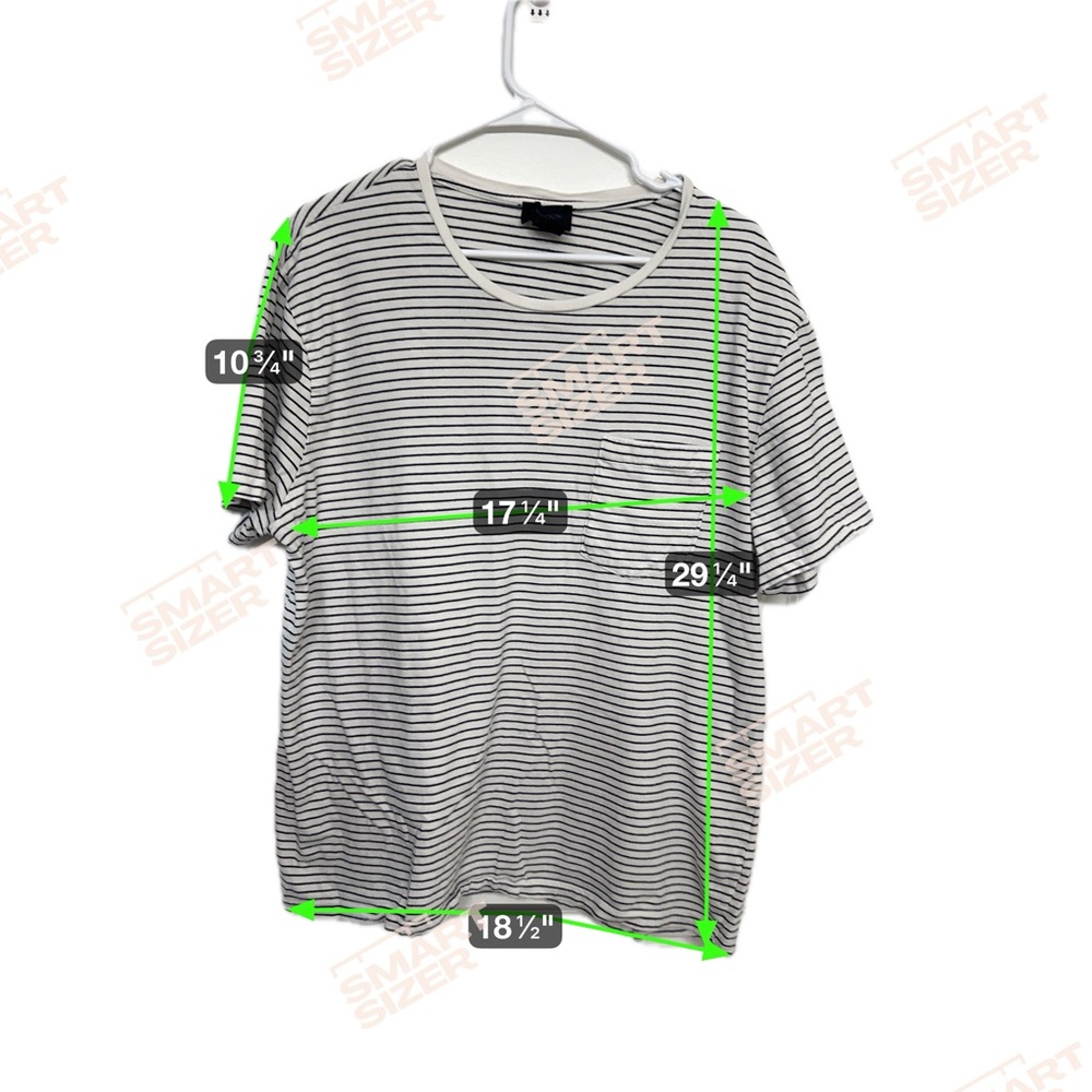 Magaschoni Man Striped Pocket Tee Shirt White Black Size L Soft Casual Top | - Picture 4 of 4